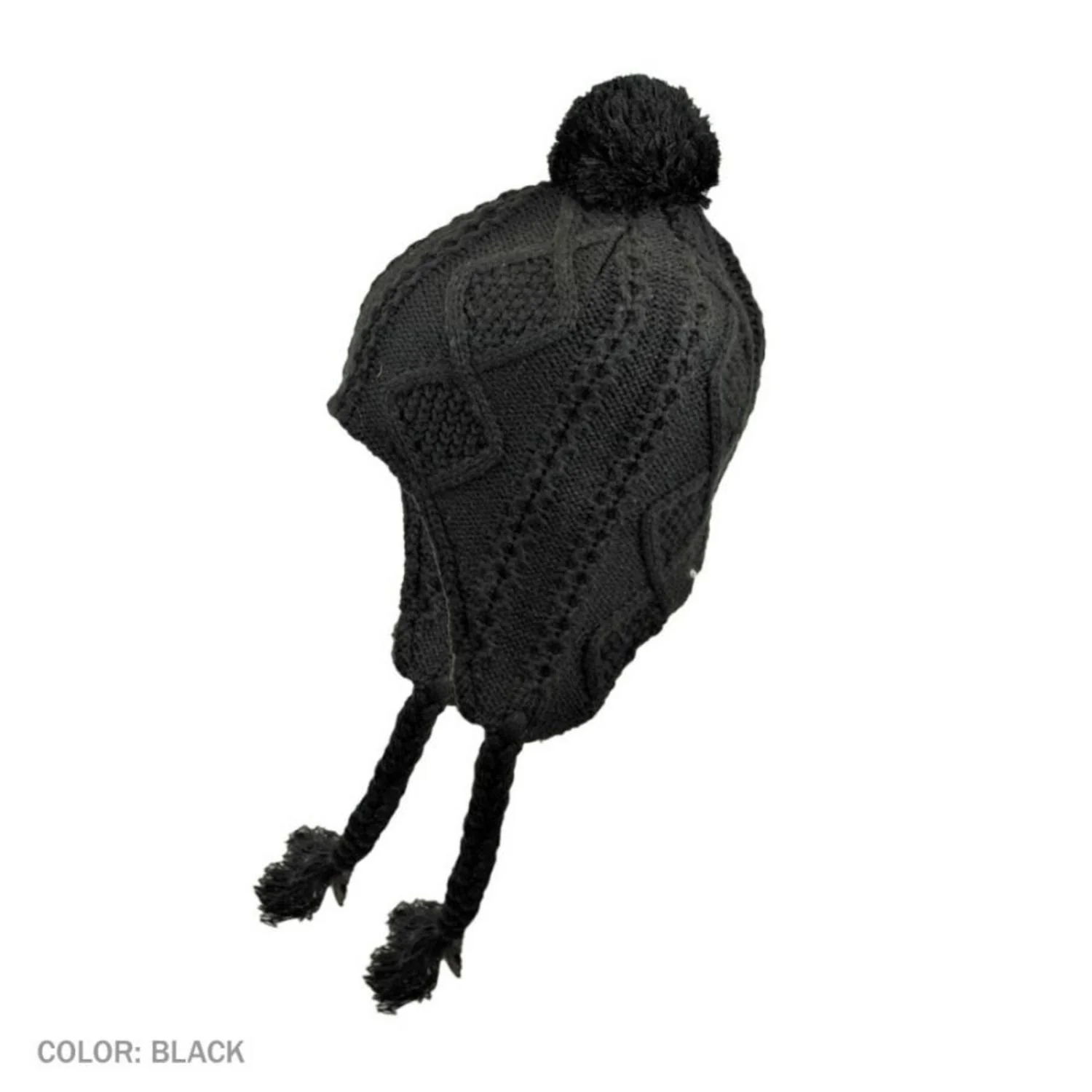 Kid's Cable Knit Peruvian Beanie Hat - Image 2
