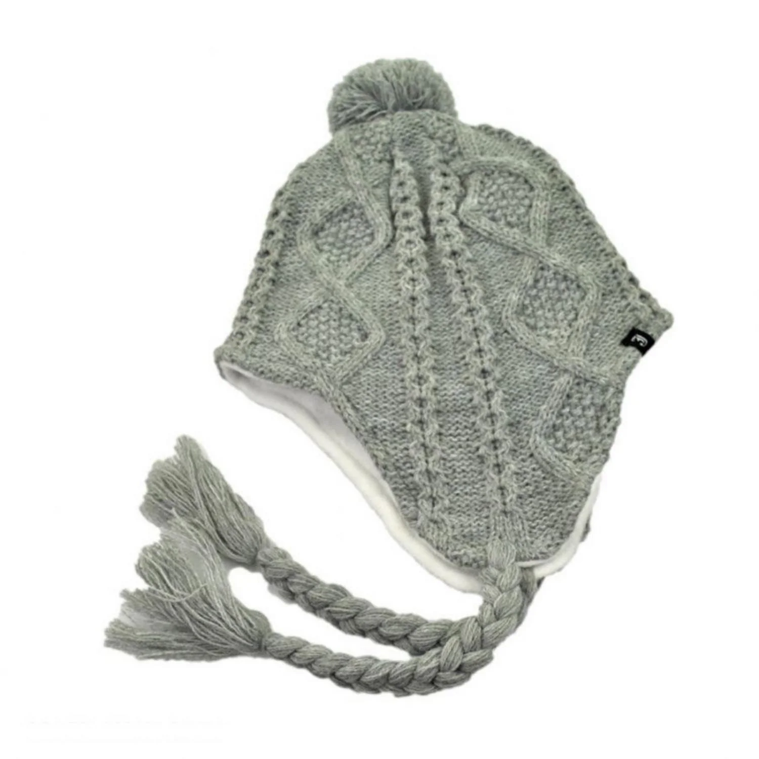 Kid's Cable Knit Peruvian Beanie Hat - Image 4