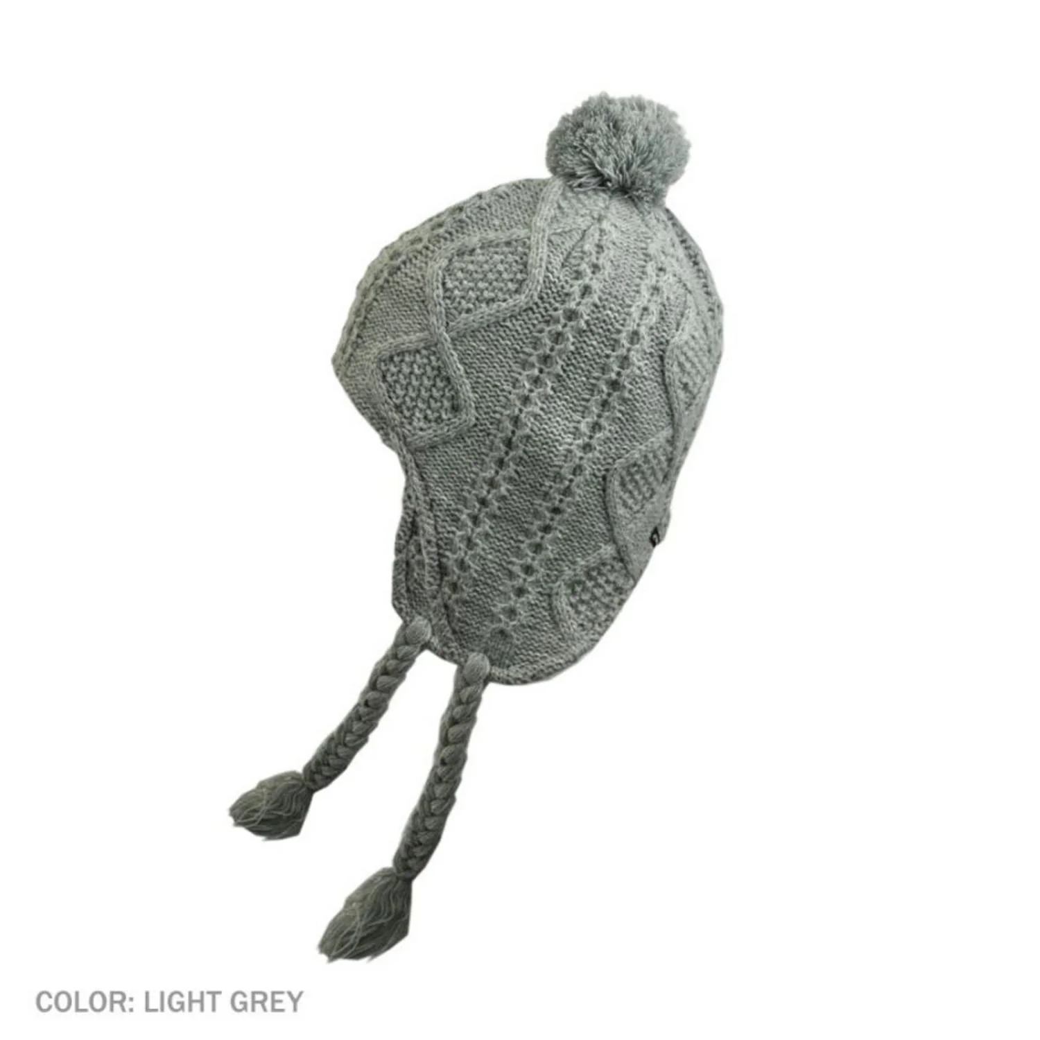 Kid's Cable Knit Peruvian Beanie Hat - Image 5