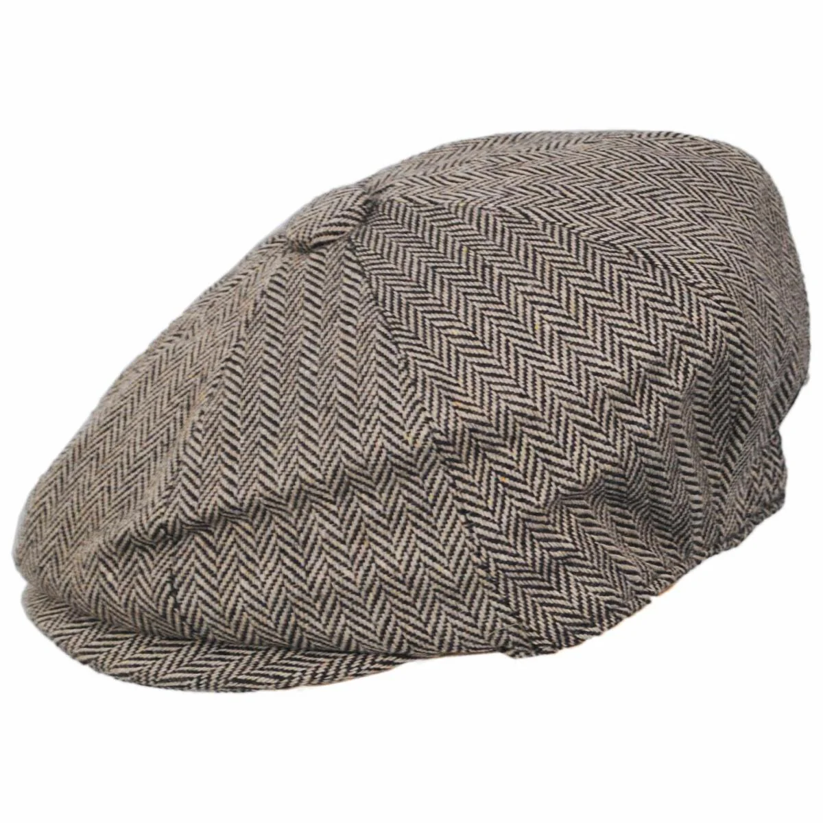 Kid's Herringbone Wool Blend Newsboy Cap - Image 3
