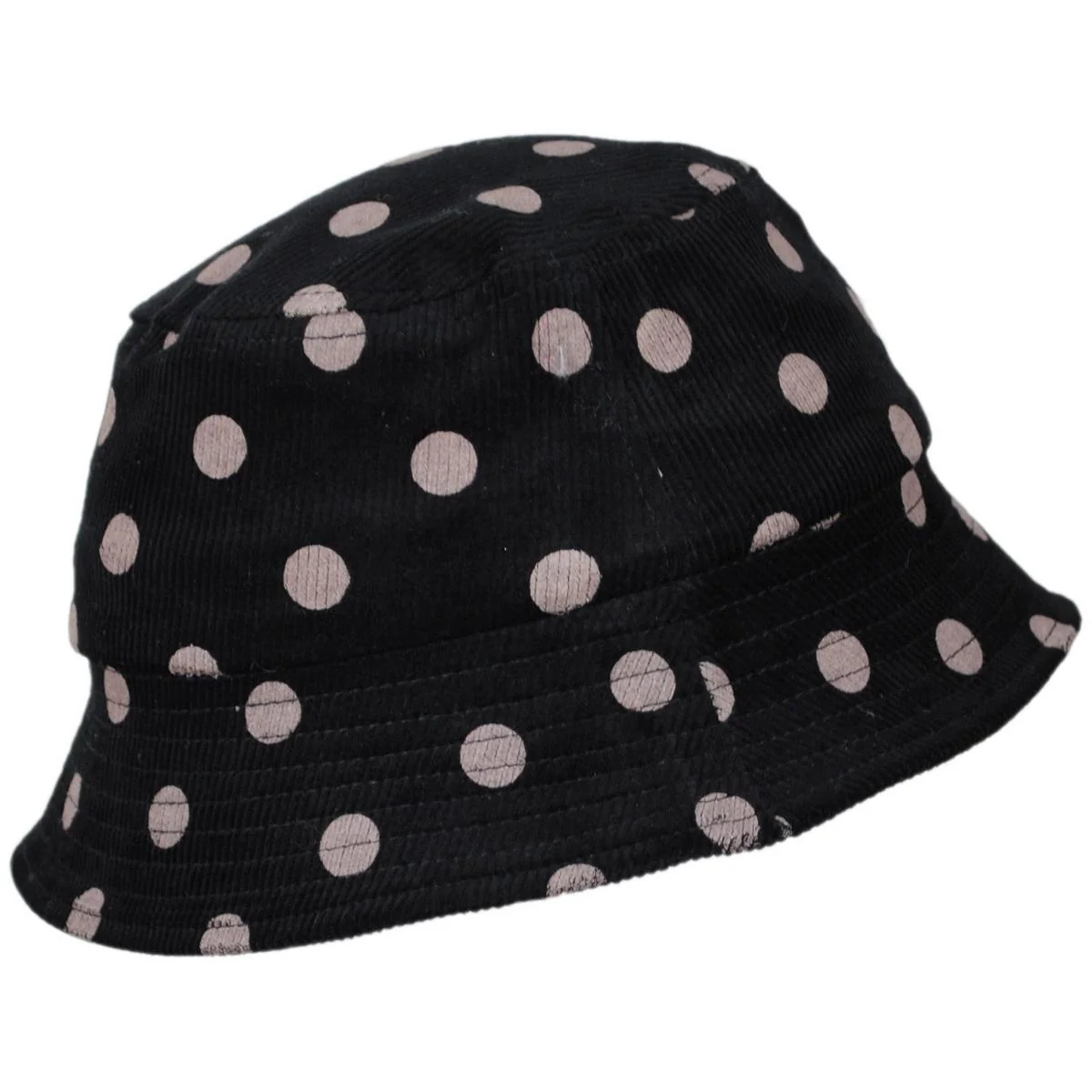 Kid's Polka Dot Cotton Corduroy Bucket Hat - Image 4