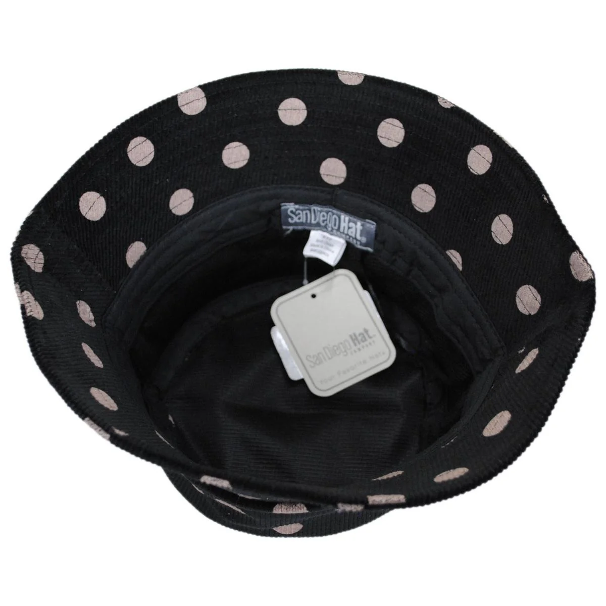 Kid's Polka Dot Cotton Corduroy Bucket Hat - Image 5