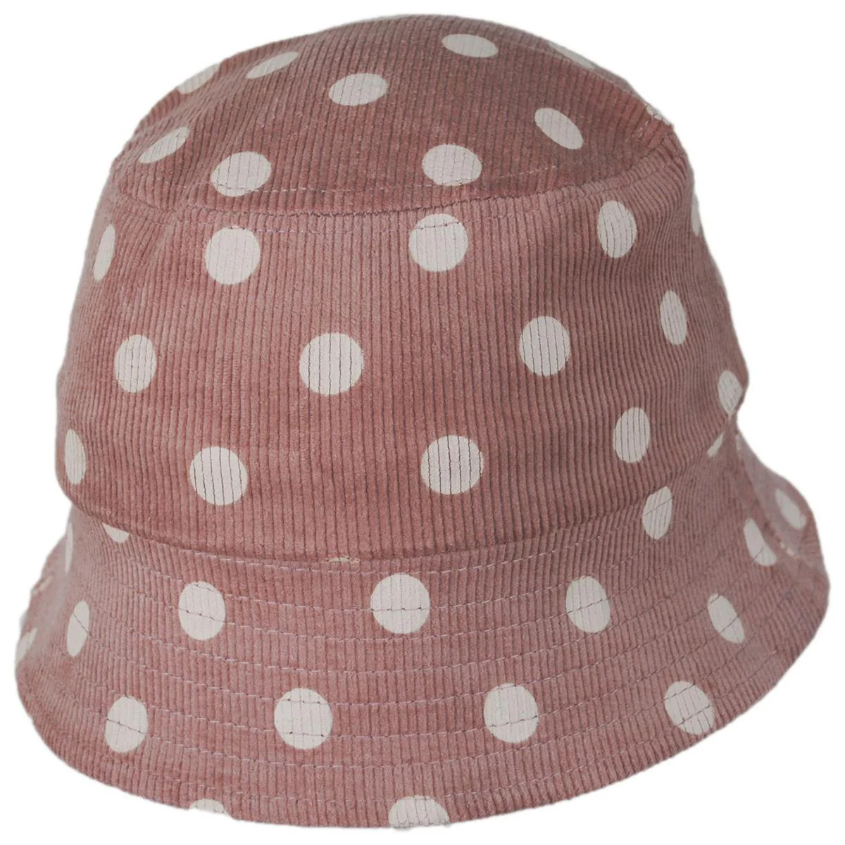 Kid's Polka Dot Cotton Corduroy Bucket Hat - Image 7
