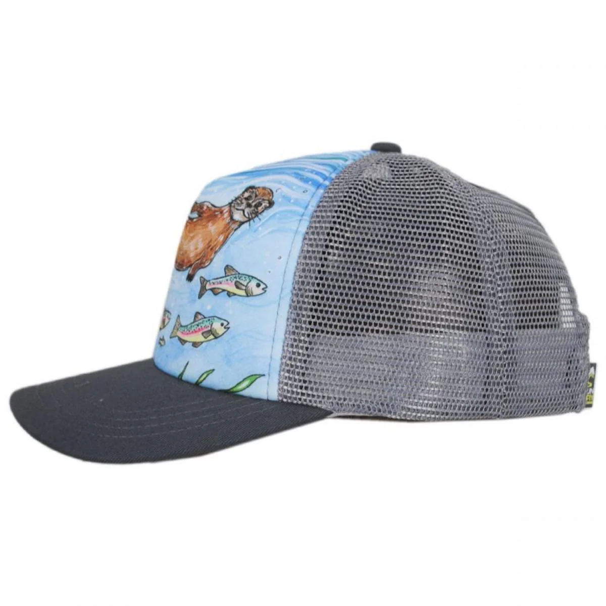 Kid's River Otter Trucker Snapback Baseball Cap - Image 3