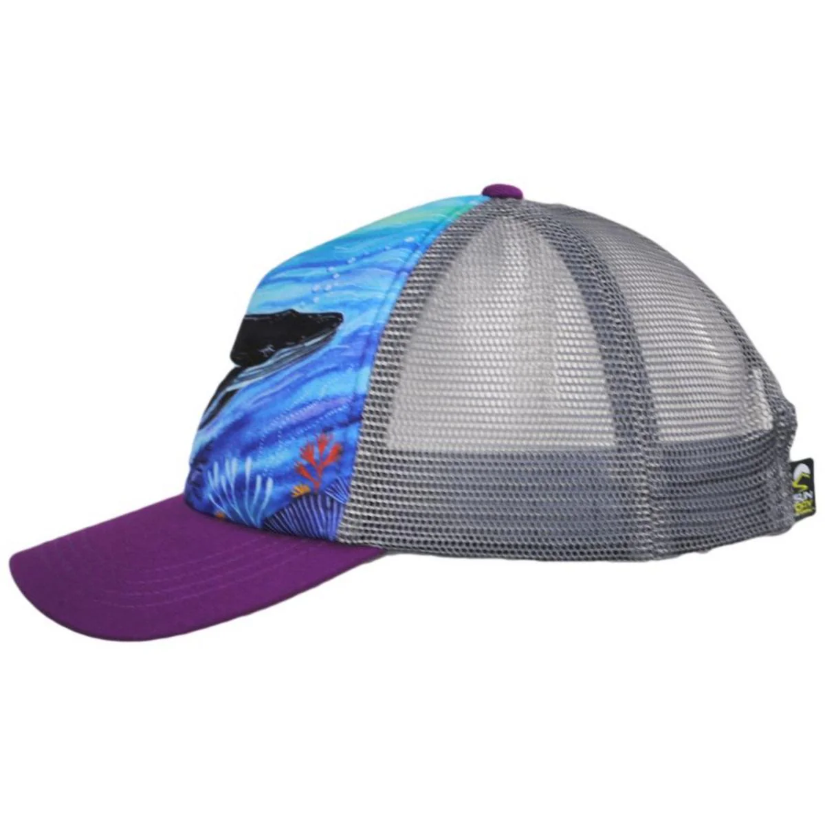 Kid's Whale Trucker Snapback Baseball Cap - Image 3