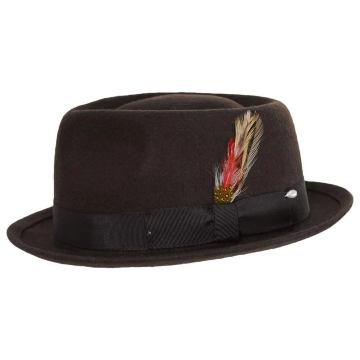 Kid's Wool Felt C-Crown Trilby Fedora Hat - Image 4