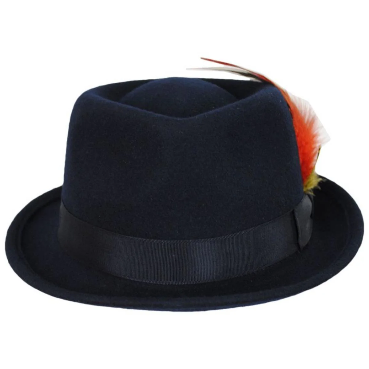 Kid's Wool Felt C-Crown Trilby Fedora Hat - Image 7