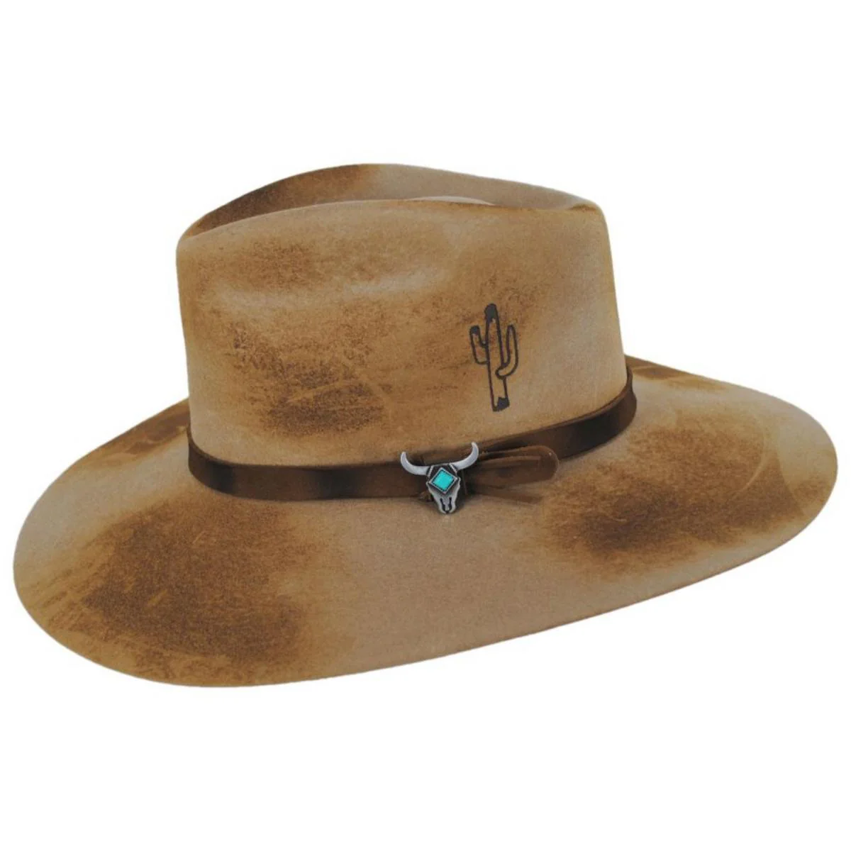 Lakota Distressed Wool Felt Western Hat - Image 4