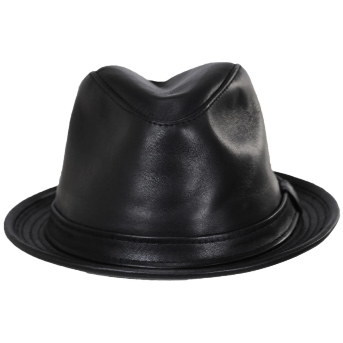 Lambskin Leather Fedora Hat - Image 2