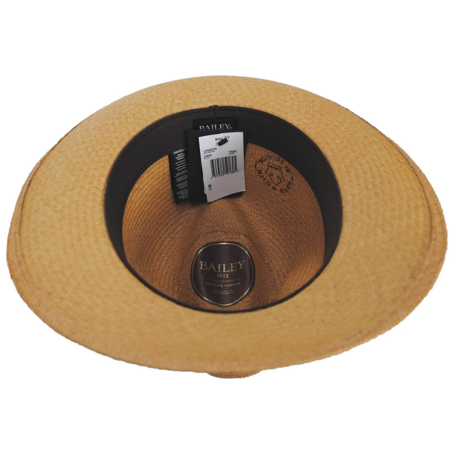 Langdon Panama Straw Fedora Hat - Image 4