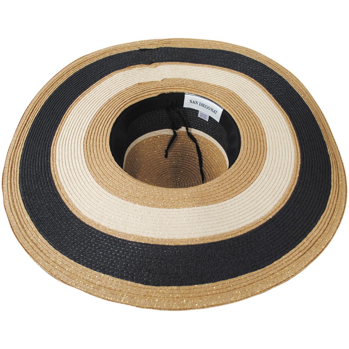 Las Palmas Striped Toyo Straw Swinger Sun Hat - Image 5