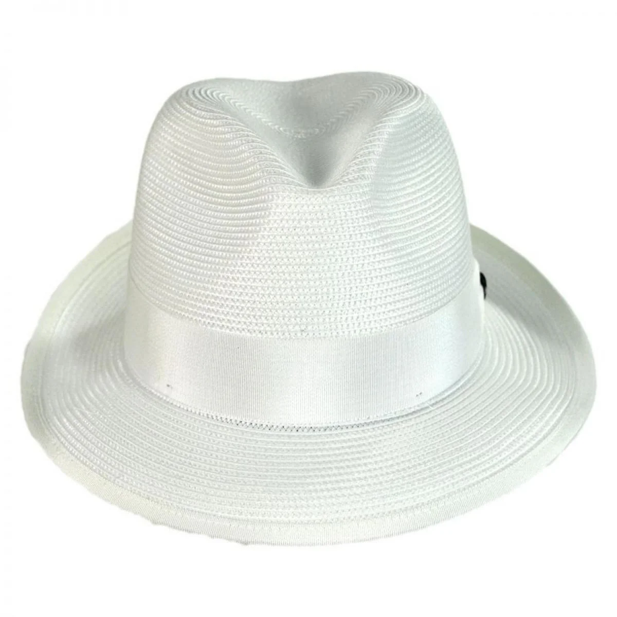 Latte Florentine Milan Straw Fedora Hat - Image 10