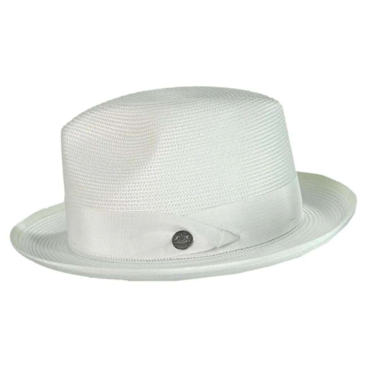 Latte Florentine Milan Straw Fedora Hat - Image 11