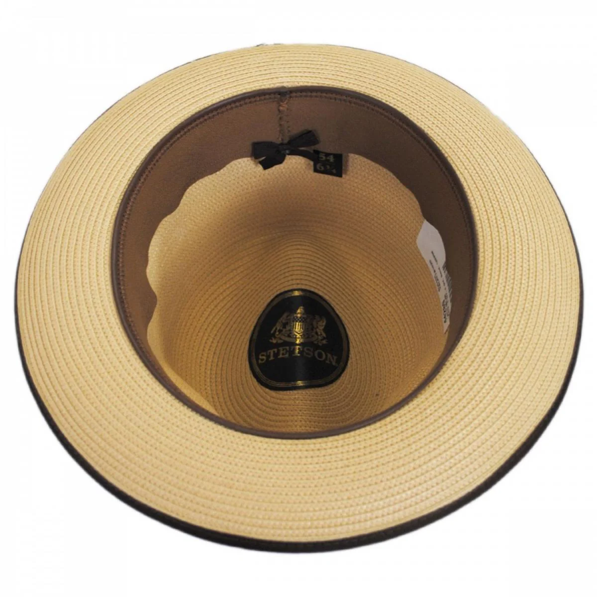 Latte Florentine Milan Straw Fedora Hat - Image 4