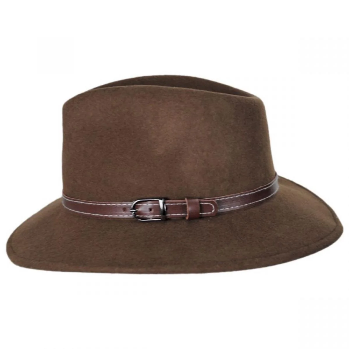 Leather Band Wool Felt Fedora Hat - Made to Order - Image 3