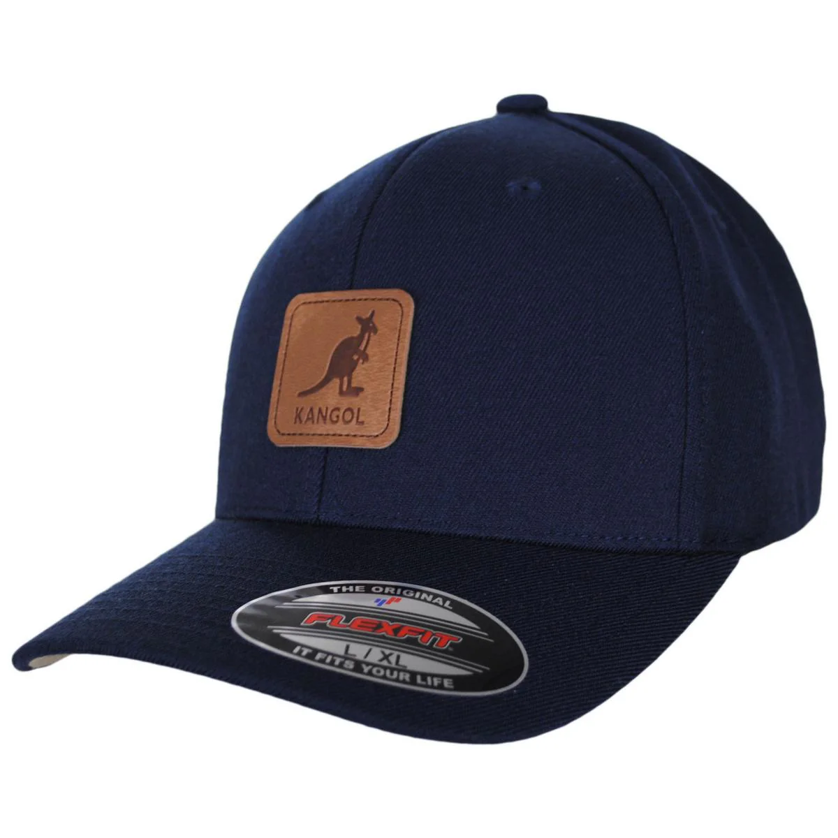Leather Patch Flexfit Fitted Baseball Cap - Image 5