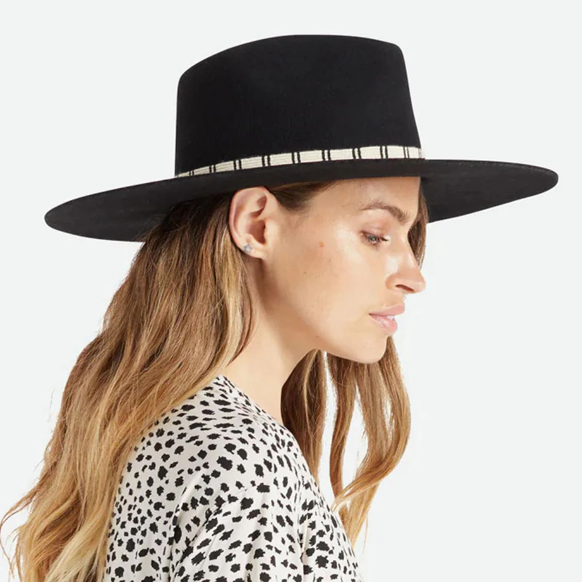 Leigh Wool Felt Wide Brim Fedora Hat - FINAL SALE - Image 5