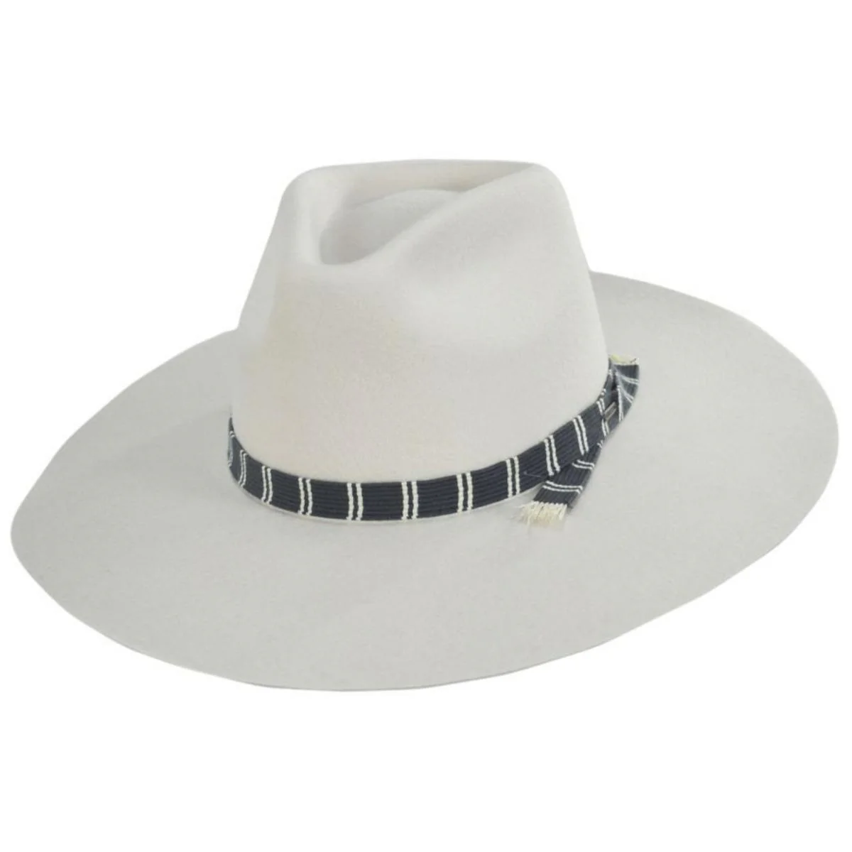 Leigh Wool Felt Wide Brim Fedora Hat - Dove