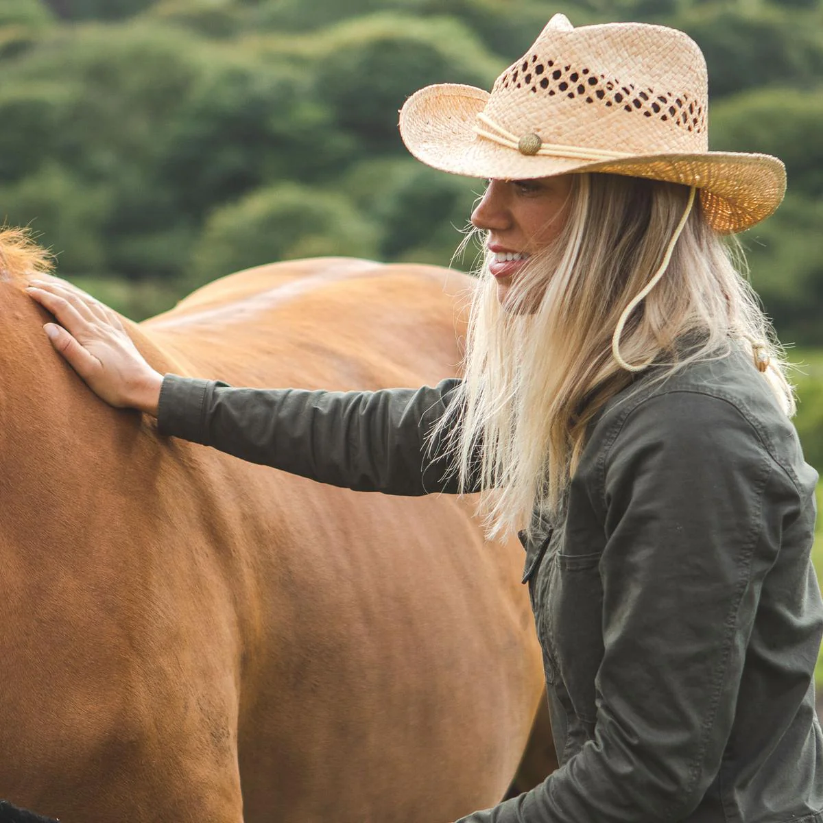 Maggie May Raffia Straw Western Hat - Image 3