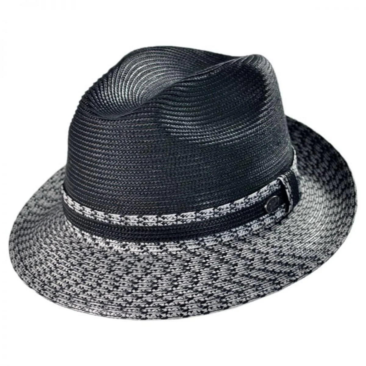 Mannesroe Poly Braid Straw Fedora Hat