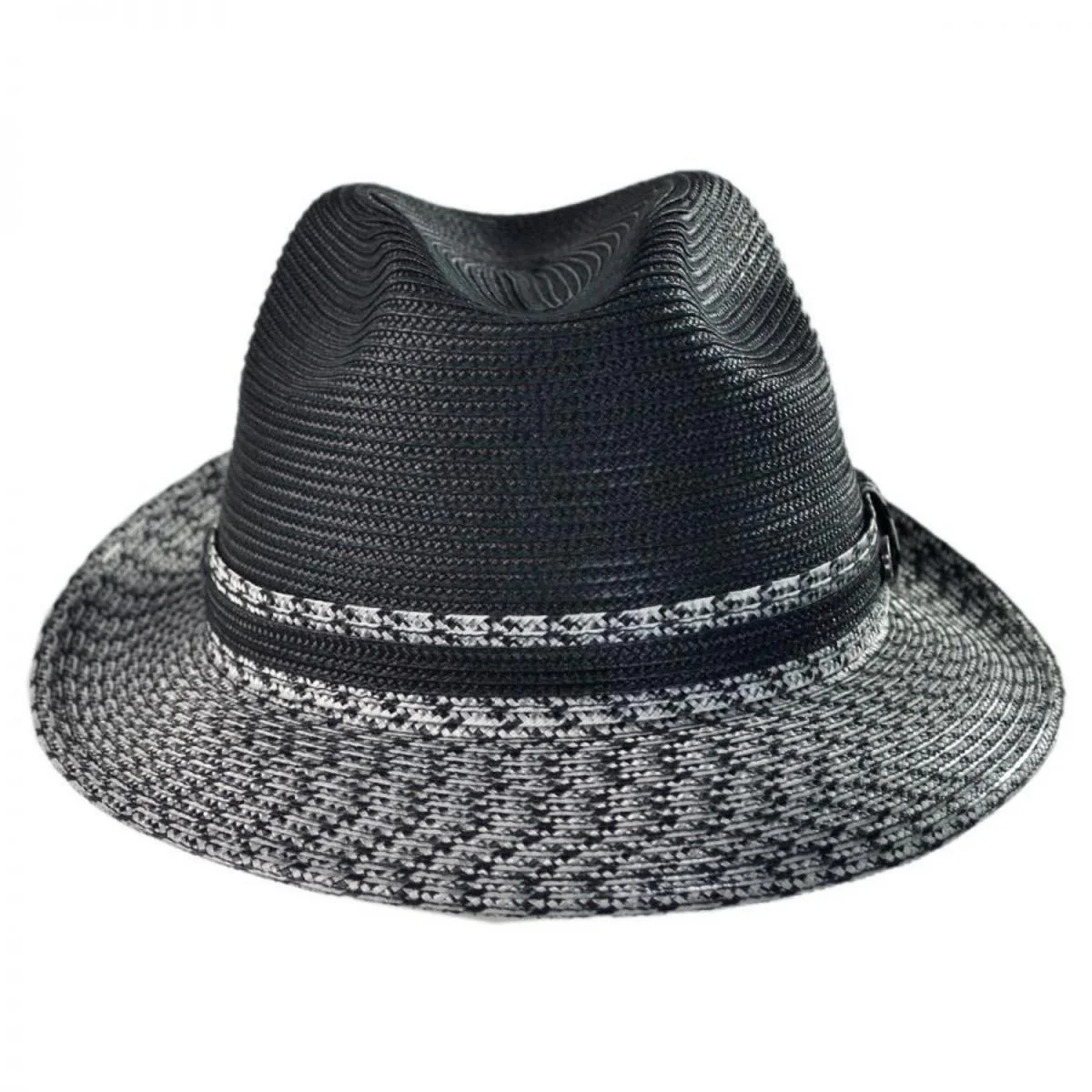 Mannesroe Poly Braid Straw Fedora Hat - Image 2