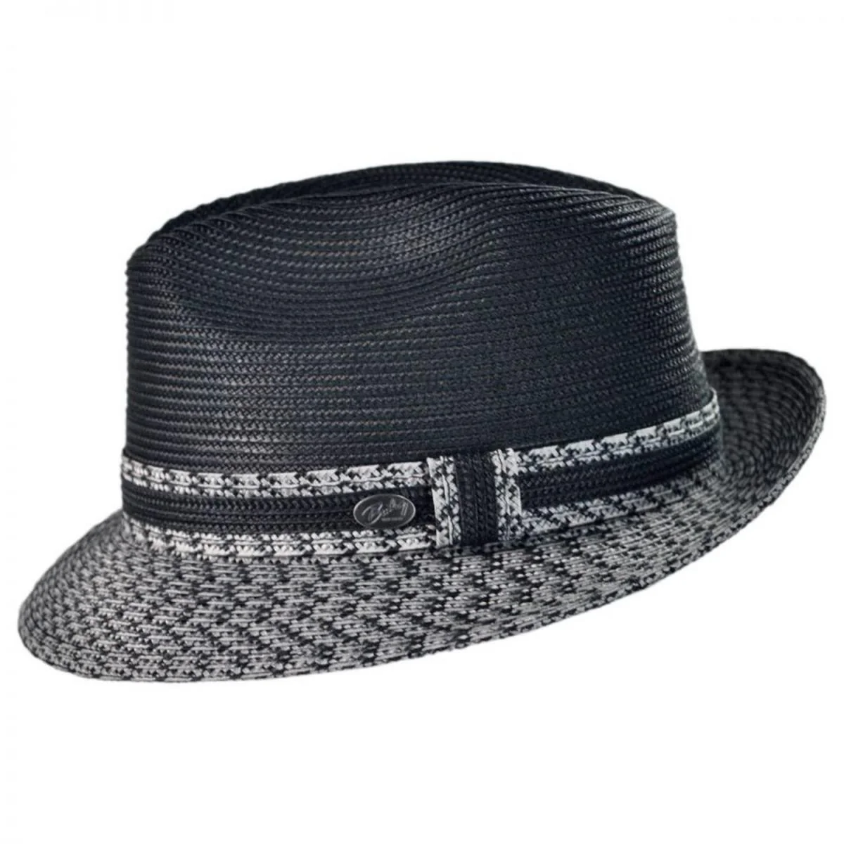 Mannesroe Poly Braid Straw Fedora Hat - Image 3
