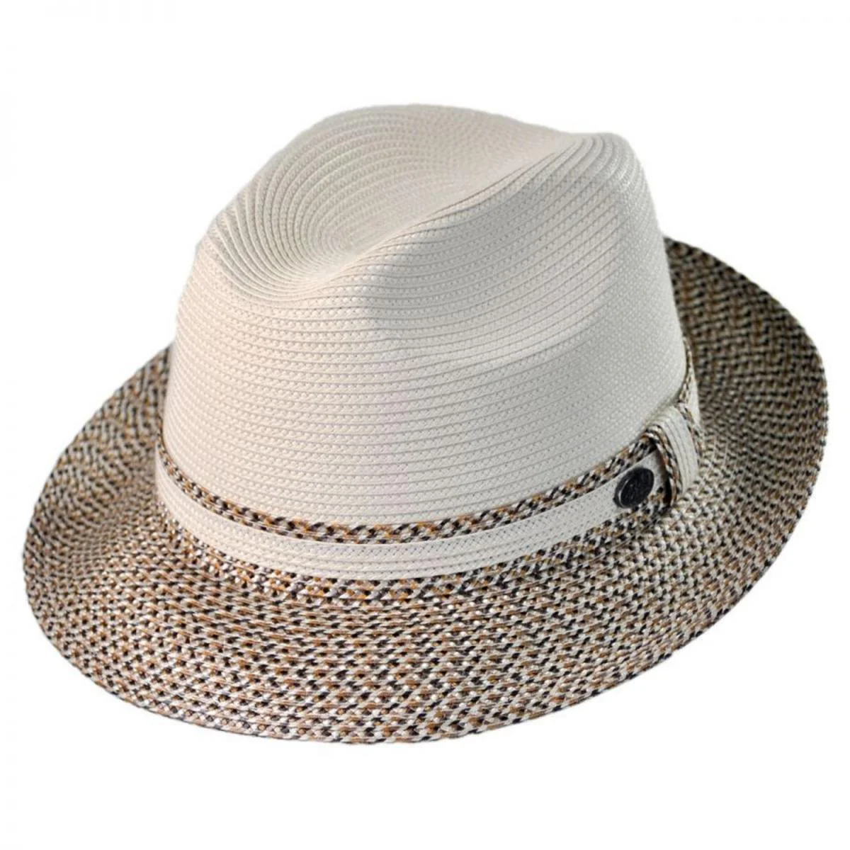 Mannesroe Poly Braid Straw Fedora Hat - Image 5