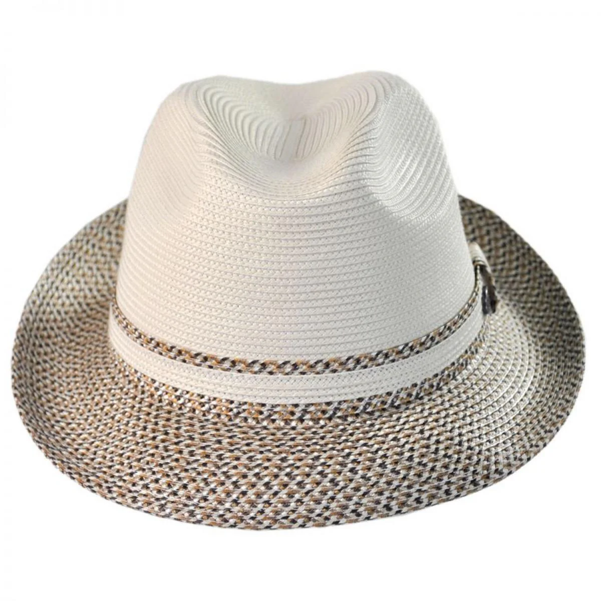 Mannesroe Poly Braid Straw Fedora Hat - Image 6