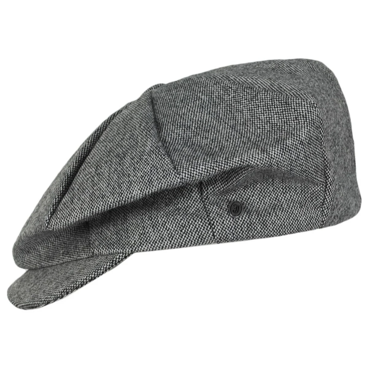 Marl Tweed Wool Blend Big Apple Cap - Image 5