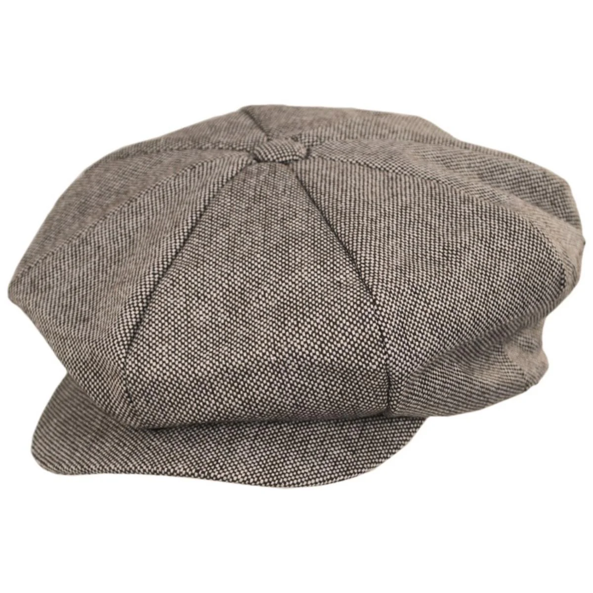 Marl Tweed Wool Blend Big Apple Cap - Image 7