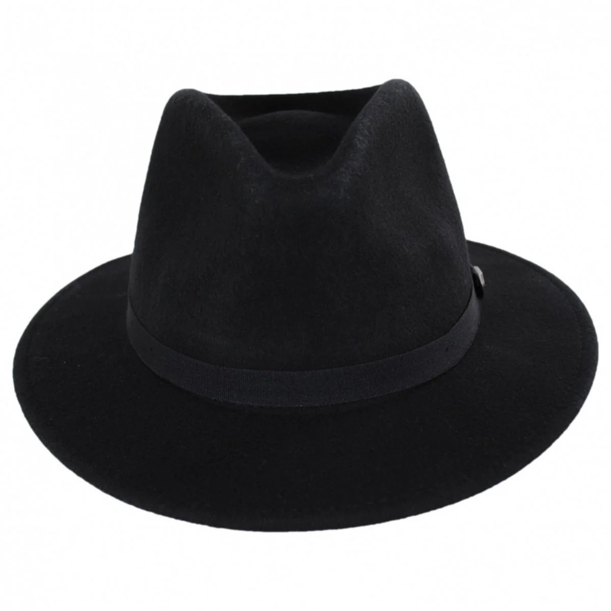Messer Packable Wool Felt Fedora Hat - Black - Image 2