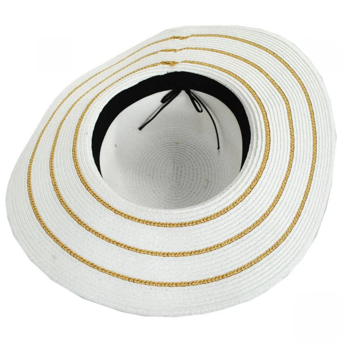 Metallic Sailor Knot Striped Straw Sun Hat - Image 4