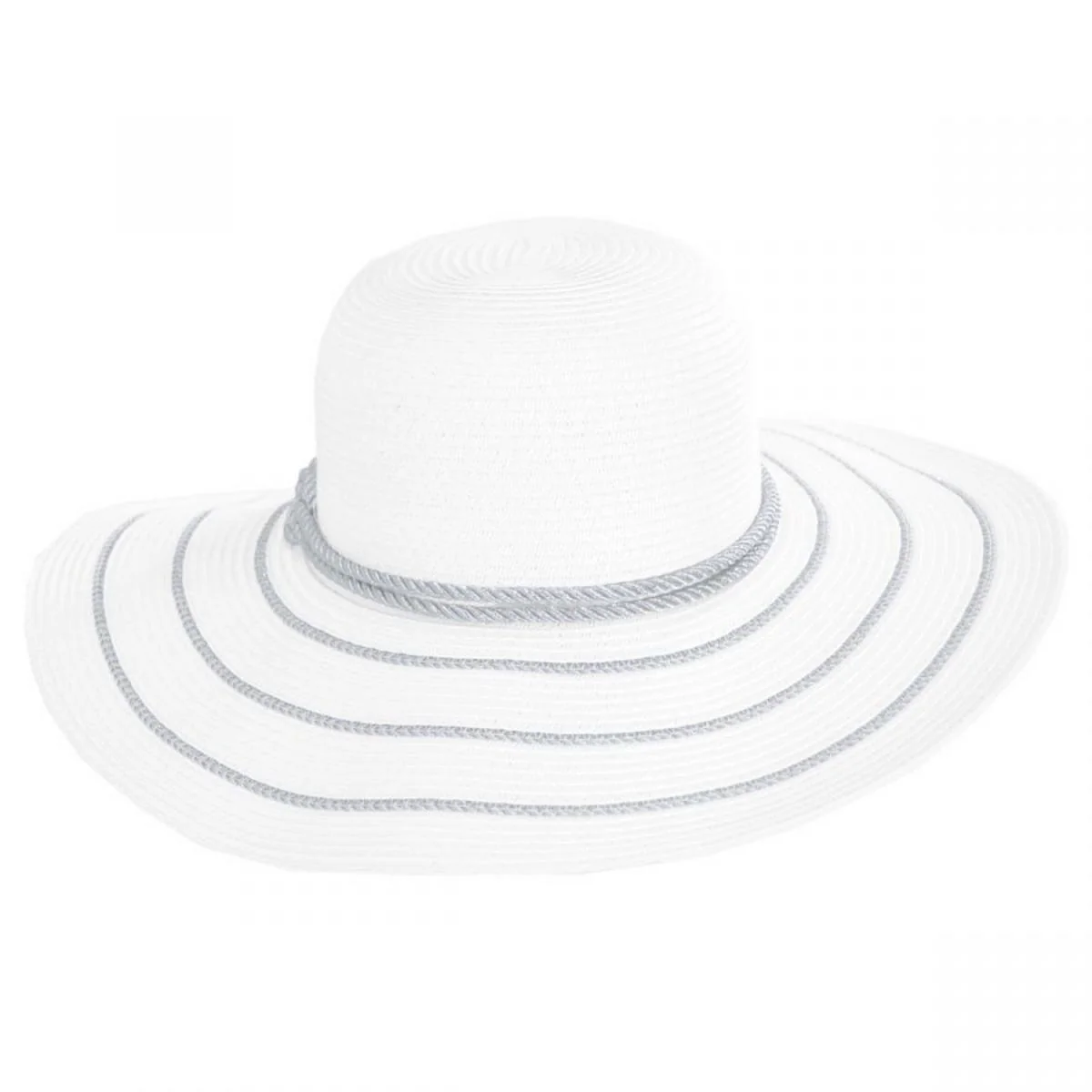 Metallic Sailor Knot Striped Straw Sun Hat - Image 6