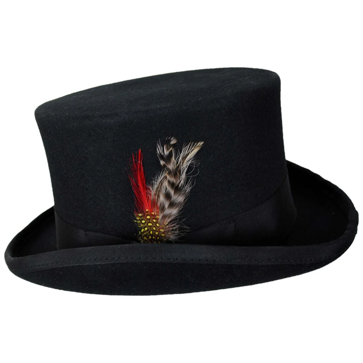 Mid Crown Wool Felt Top Hat - Image 5