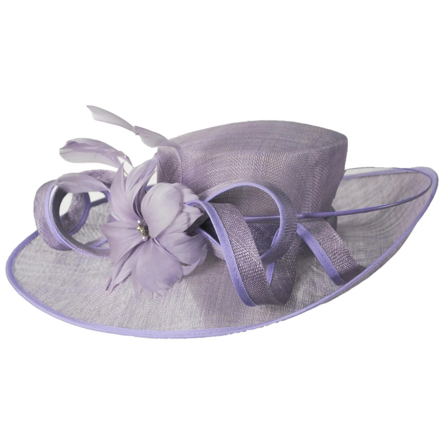 Minerva Sinamay Straw Boater Dress Hat - Image 2