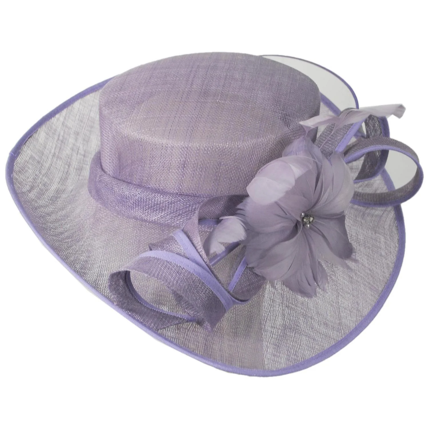Minerva Sinamay Straw Boater Dress Hat - Image 3