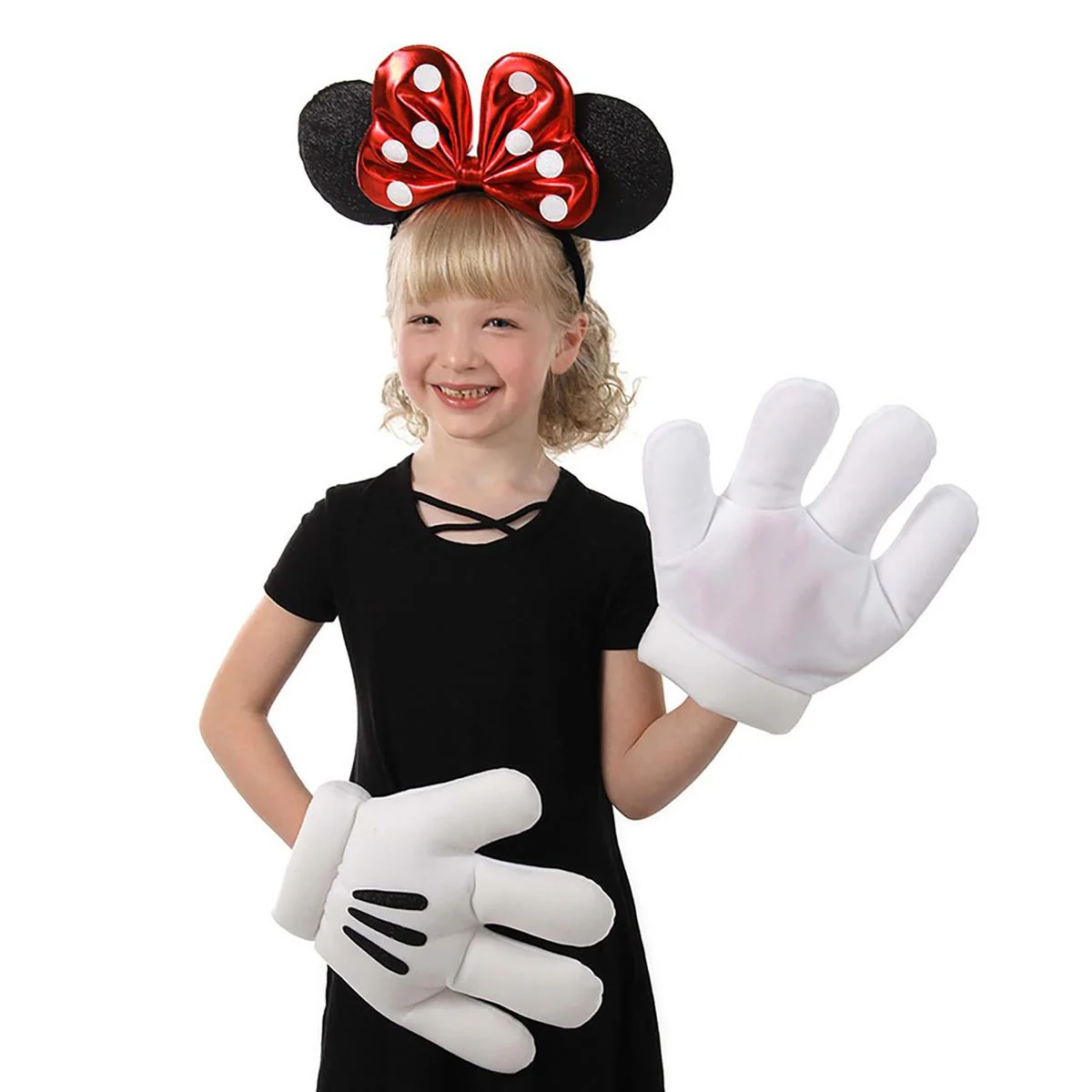 Minnie Glitter Headband & Gloves Set - Image 3