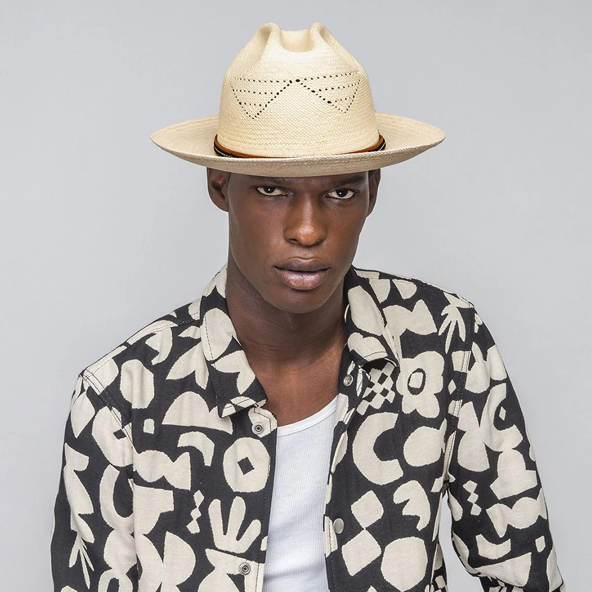 Moren Vented Panama Straw Western Hat - Image 10