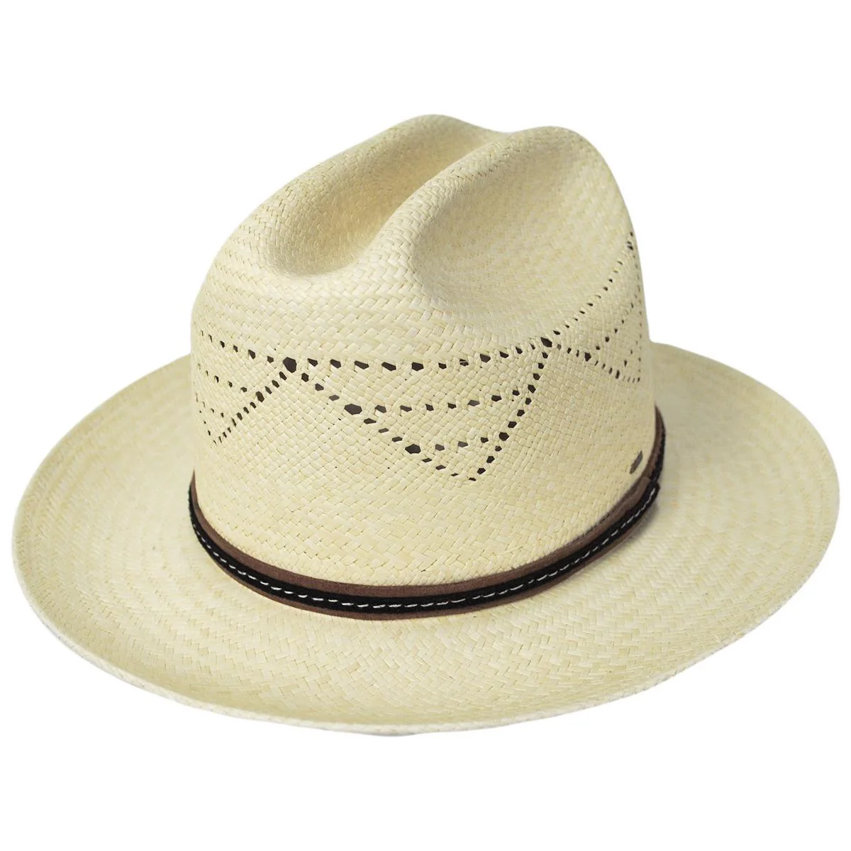 Moren Vented Panama Straw Western Hat - Image 5