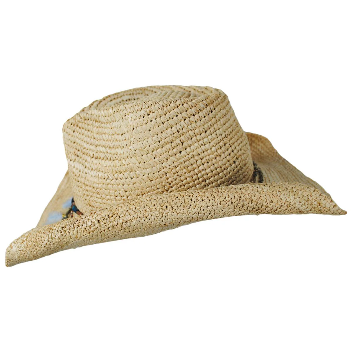 Morgan Crochet Raffia Straw Western Hat - Image 10