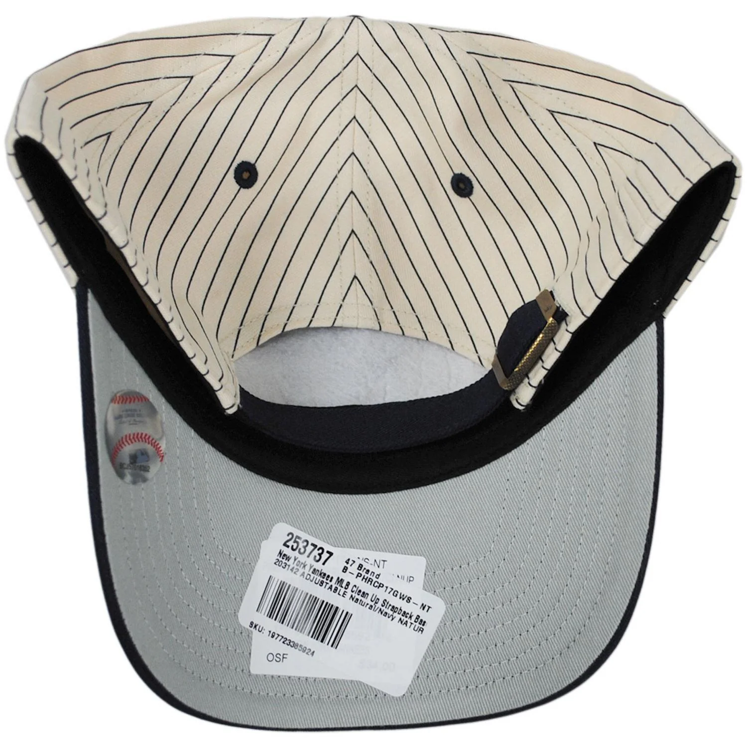 New York Yankees MLB Clean Up Strapback Baseball Cap Dad Hat - Image 12