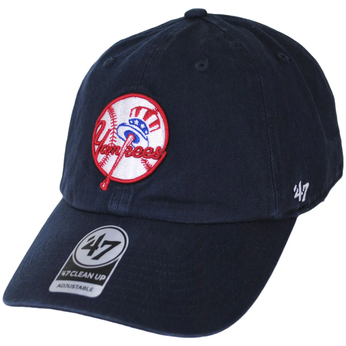 New York Yankees MLB Clean Up Strapback Baseball Cap Dad Hat - Image 5
