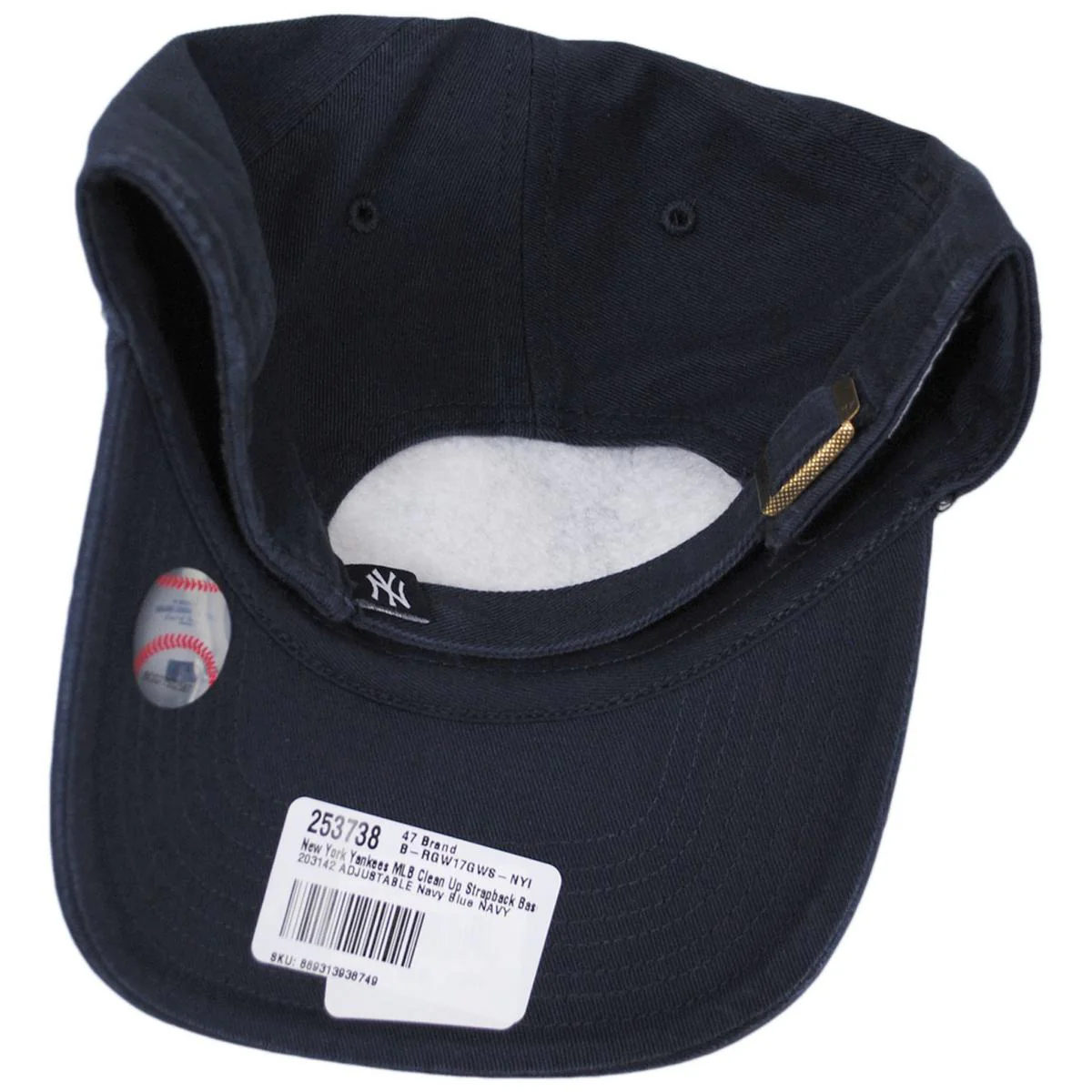 New York Yankees MLB Clean Up Strapback Baseball Cap Dad Hat - Image 8
