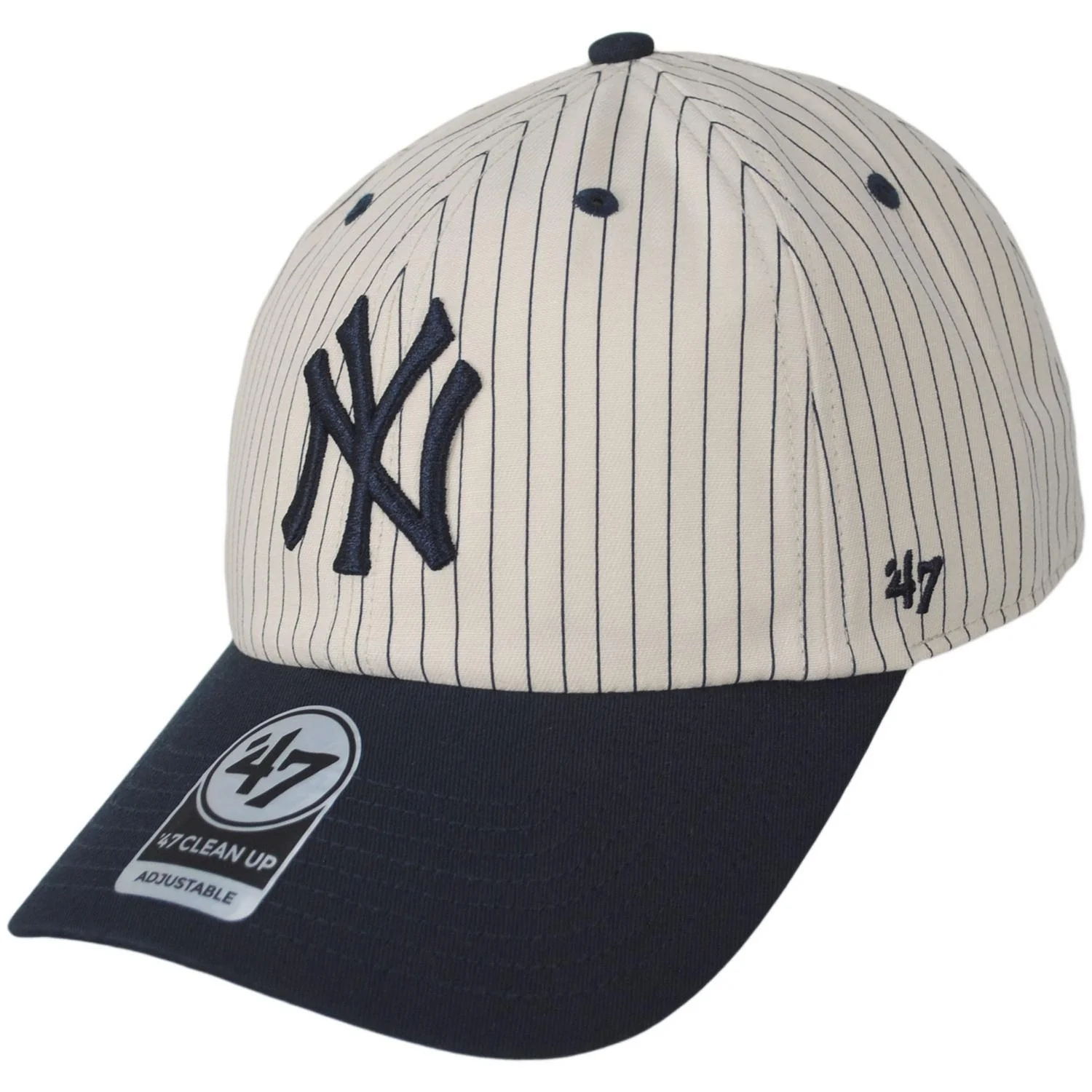 New York Yankees MLB Clean Up Strapback Baseball Cap Dad Hat - Image 9