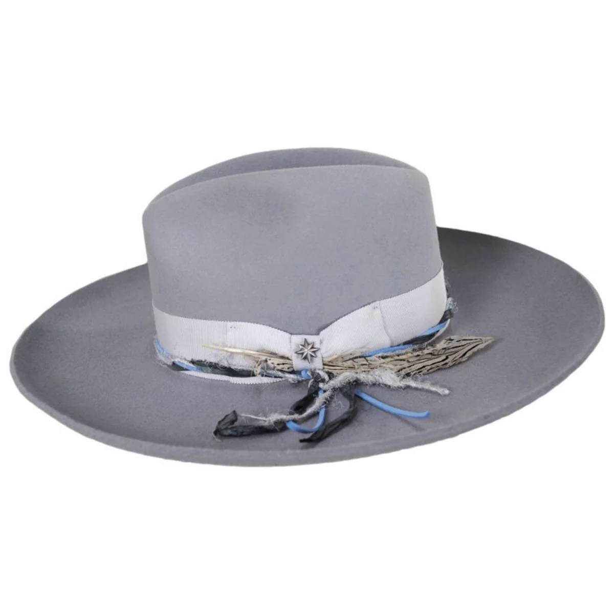 Oceanus Wide Brim Wool Felt Fedora Hat - Image 4