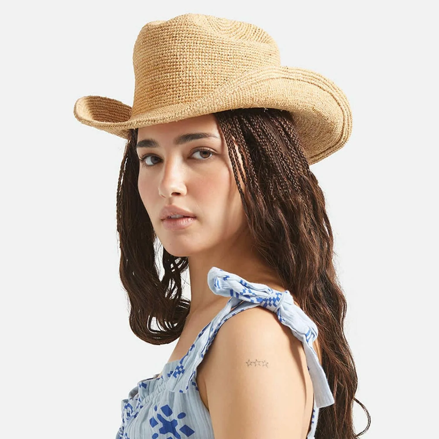 Odessa Raffia Straw Cowboy Hat - Image 3