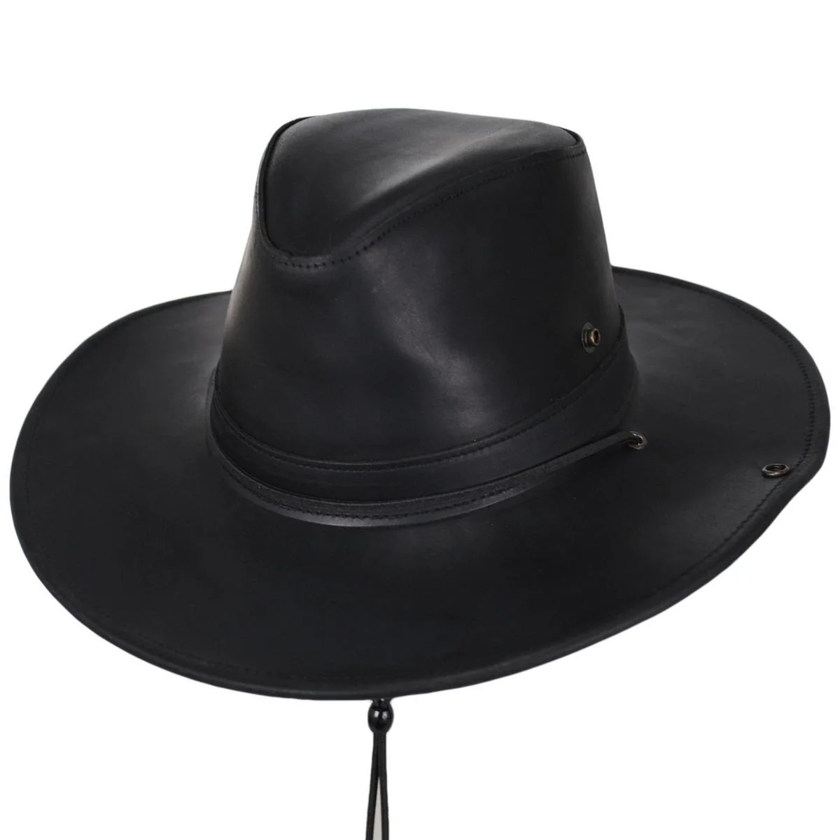 Oiled Leather Aussie Fedora Hat - Image 10