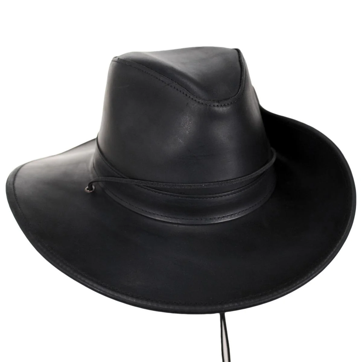 Oiled Leather Aussie Fedora Hat - Image 12