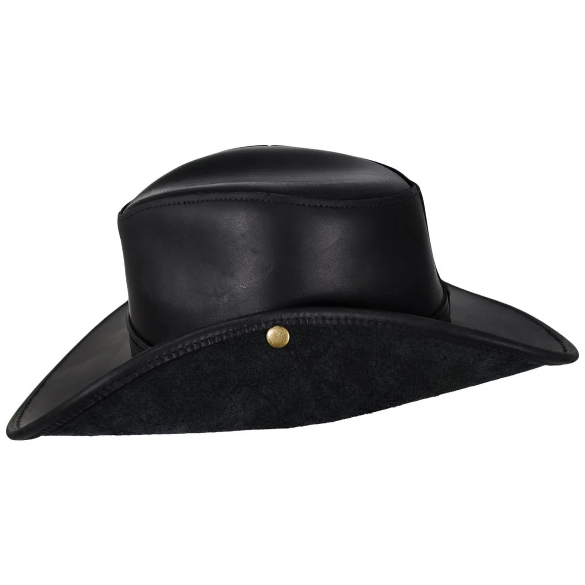 Oiled Leather Aussie Fedora Hat - Image 13