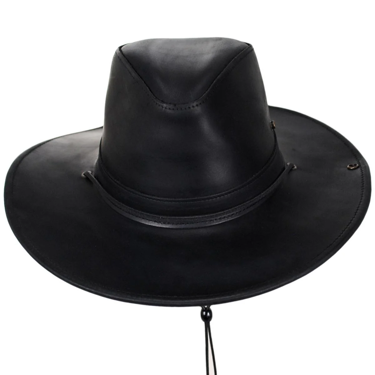 Oiled Leather Aussie Fedora Hat - Image 14